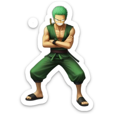Roronoa zoro one piece sticker