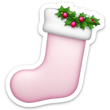  light pink Christmas stocking sticker