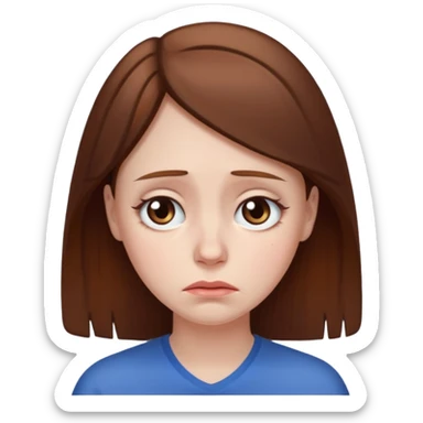 sad 30 year old woman sticker