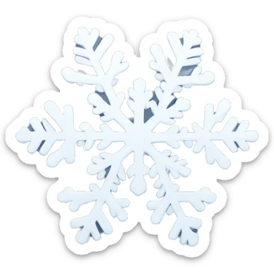 white snowflake sticker