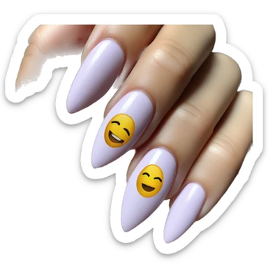 almond acrylic nails  sticker