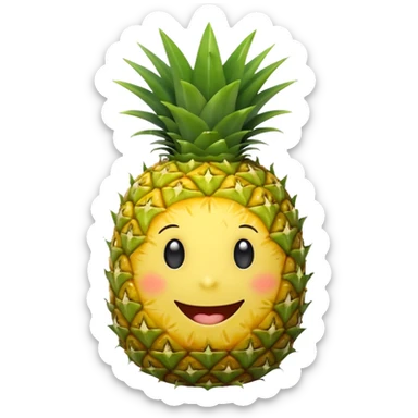 Do a very happy pinapple emoji sticker