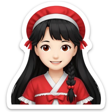 reimu hakurei from touhou project 07 sticker