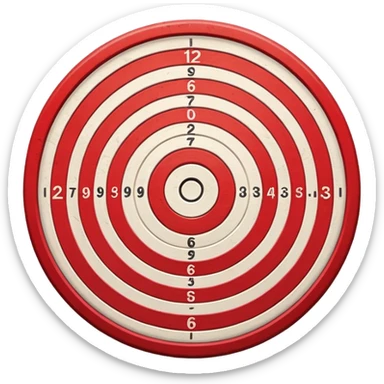 bullseye target emoji in red and white sticker