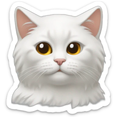 Gata blanca durmiendo sticker