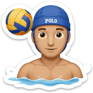 Guy playing waterpolo sticker