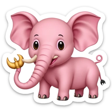 Pig, elephant, scorpion combination animal sticker