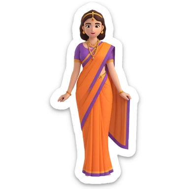 pretty lady in a sari sticker