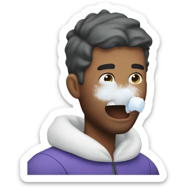 Man hit in face with snowball sticker