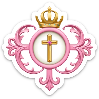 ave maria's emblem with a touch of pink sticker