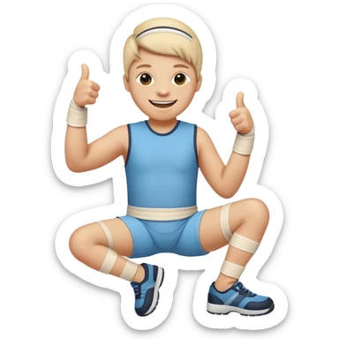 Ich fühle mich fröhlich, weil ich taglich positive Lust habe. Außerdem habe ich gestren Unfall gemacht. Uhhh aber … ich bin stark 💪🏼🦿🦾 sticker