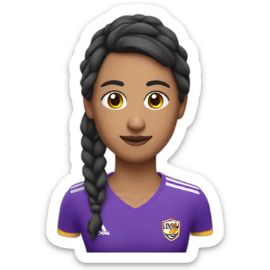 Futbolista violeta con ribetes amarillos  sticker