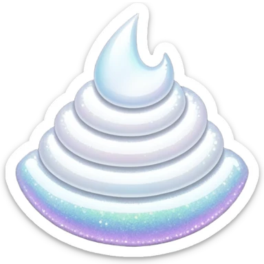 white glory glitter sticker