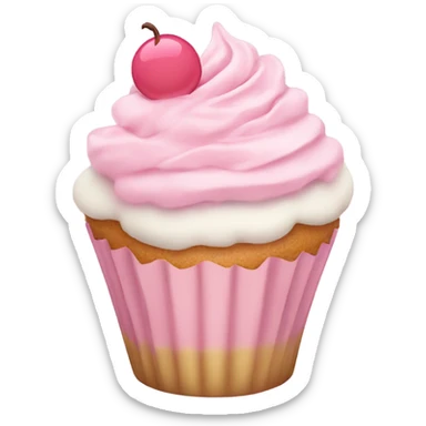 pastel pink cupcake  sticker