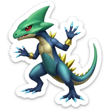 Fraxure-Haxorus-Axew-fusion (full body) sticker