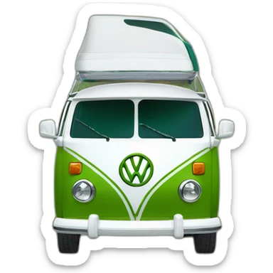 VW T6 California camping bus bicolor VW green white sticker