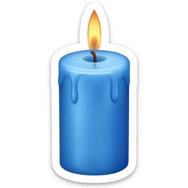 Blue candle sticker
