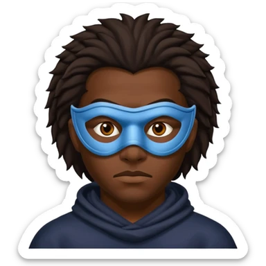 African American mafia with a mask sticker