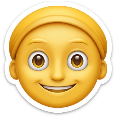 normal yellow emoji, but gigachads face sticker