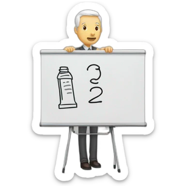 Man writing on a marker board sticker