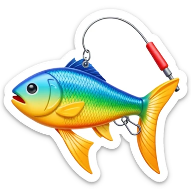fake bait fishing sticker