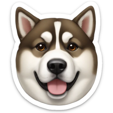 American akita inu with Sheppard sticker