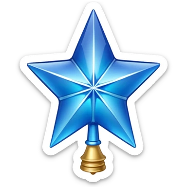 blue tree topper sticker