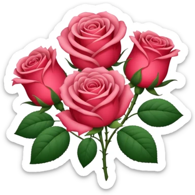 Ramo de rosas rosa sticker