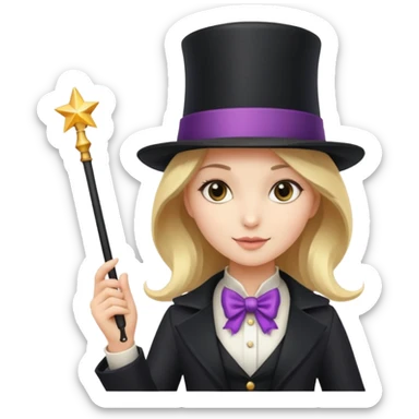 Girl as magician sticker