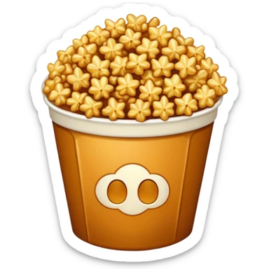 caramel popcorn sticker