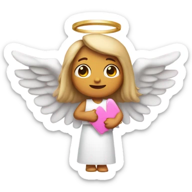 An angel holding a pink sign that says don’t crash out sticker