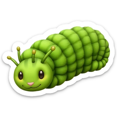 caterpillar sleeping sticker