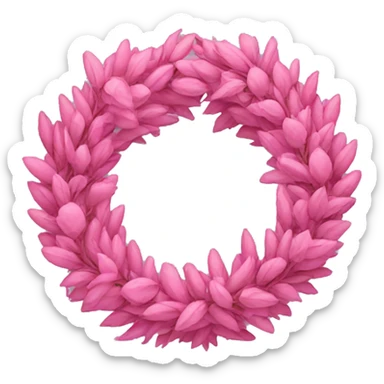 Pink wreath sticker