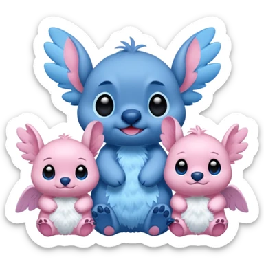 Leroy stitch and angel  sticker