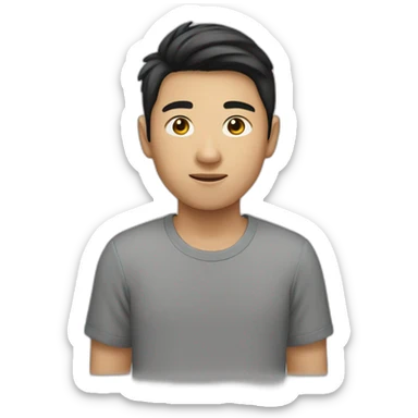 Half Asian half white 16 year old male sticker