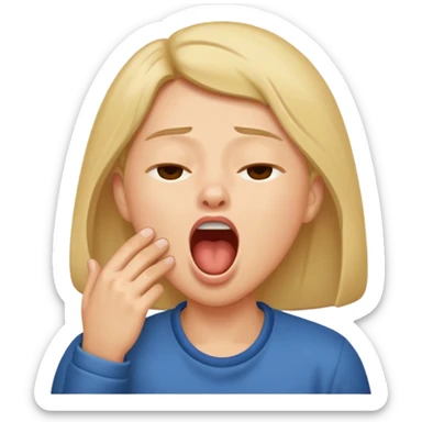 People Yawning without Hand sticker