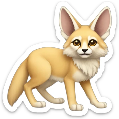 Fennec + lion sticker