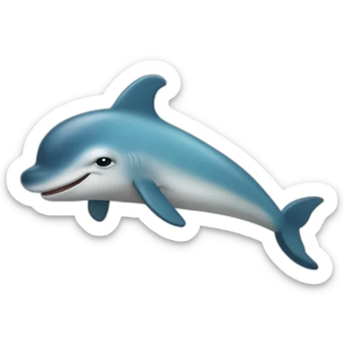 un delfino unicorno sticker