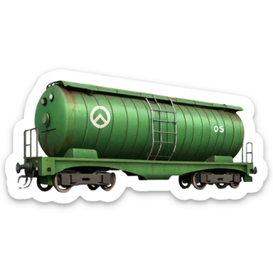 green freight train sticker