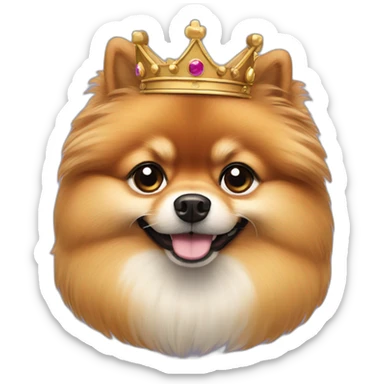 king Pomeranian sticker