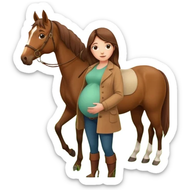 maternity with horce sticker