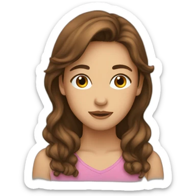 Brown-haired teenager's kiss sticker