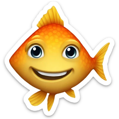 The fish diamond  sticker