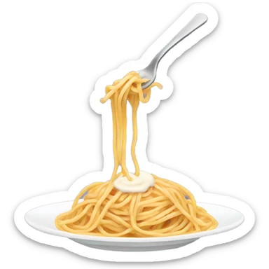 Spaghetti with cream sauce sticker