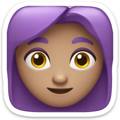 Cara de mapache color morado  sticker