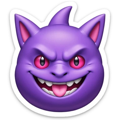 glitter purple and pink gengar sticker
