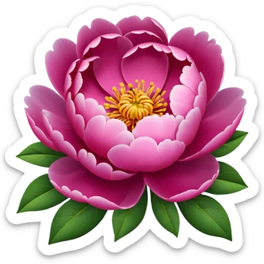 Peonies with multi colors sticker