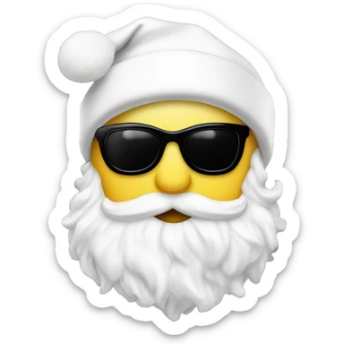 Chanel logo Santa hat white sticker