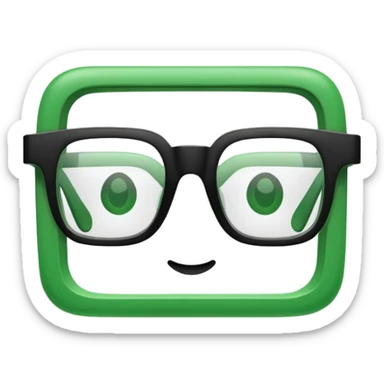 Green Square Spects. only spects. sticker