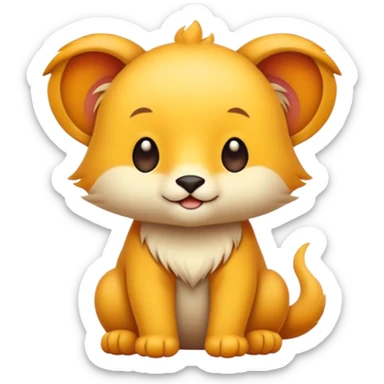 Handsome, gorgeous, beautiful, cute, adorable, animal-creature, full body sticker